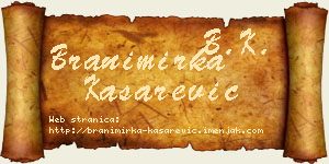 Branimirka Kašarević vizit kartica